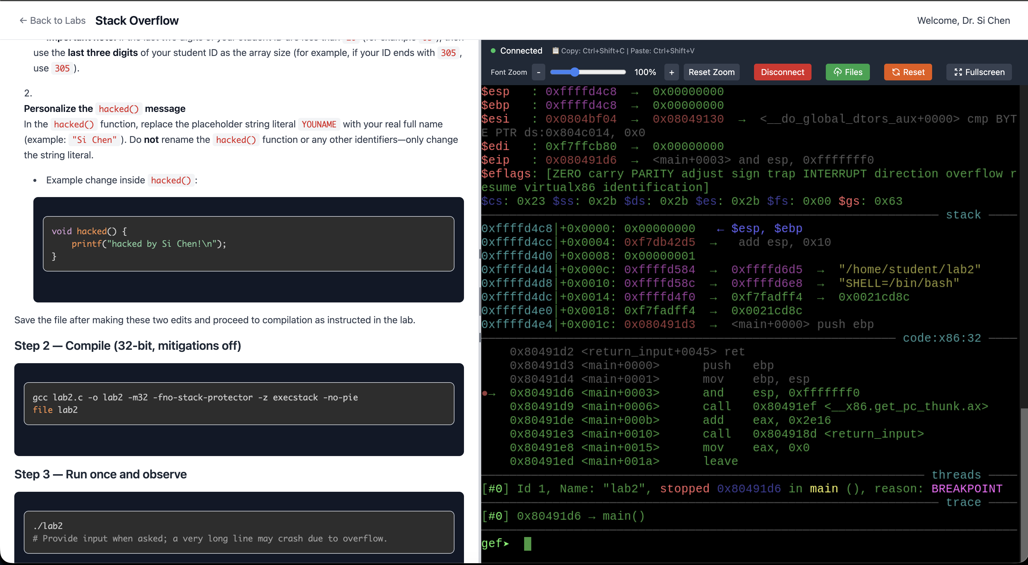 BadgerCTF Lab Interface